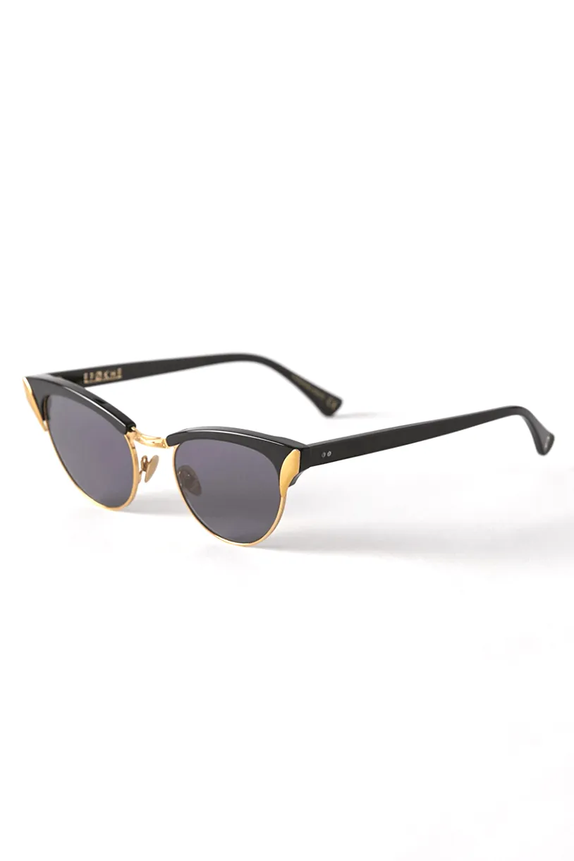 EPOKHE AUSTYN SUNGLASSES - BLACK POLISHED GOLD/BLACK