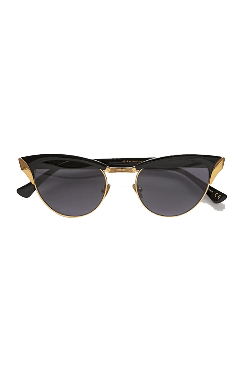 EPOKHE AUSTYN SUNGLASSES - BLACK POLISHED GOLD/BLACK