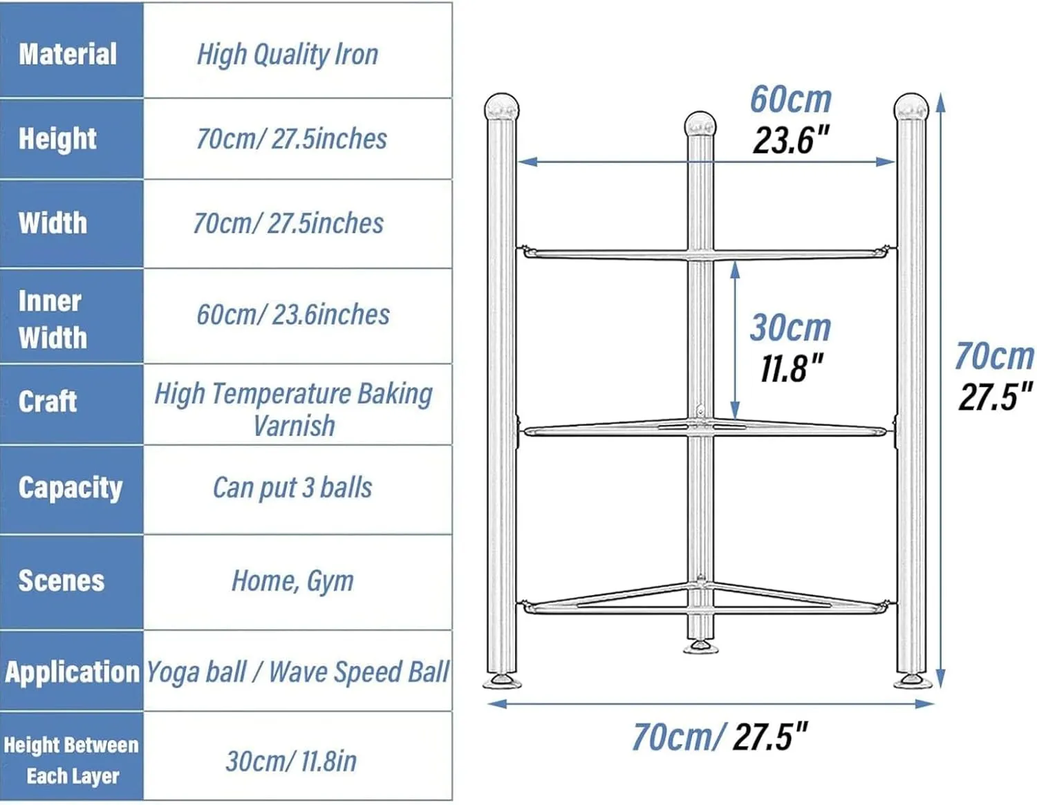 Exercise Half Balance Ball Storage Rack - Home Gym Workout Equipment 3/5/6/7 Tier Floor Stand Storage Organizer for Balance Ball Bowling Medicine Balls