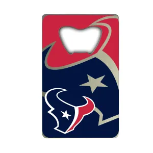 Fanmats Houston Texans Credit Card Style Bottle Opener - 2” x 3.25"