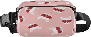 Fanny Packs for Women Men Cute Dog Heart Sunglasses Belt Bag Waist Pouch Packs Crossbody Bag Running Hiking Fanny Pack Gifts for Girls Boys
