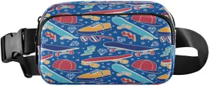 Fanny Packs for Women Men Lightning Sunglasses Belt Bag Waist Pouch Packs Skateboard Diamond Crossbody Bag Running Hiking Fanny Pack Gifts for Girls Boys