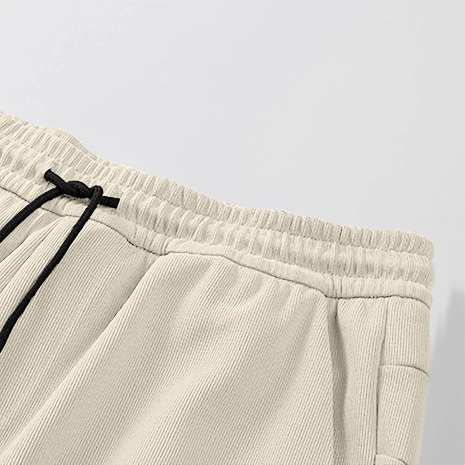 Finelylove Mens Workout Shorts 5 inch Calssic Summer Beach Shorts Elastic Waist Running Shorts with Pockets Short Pants