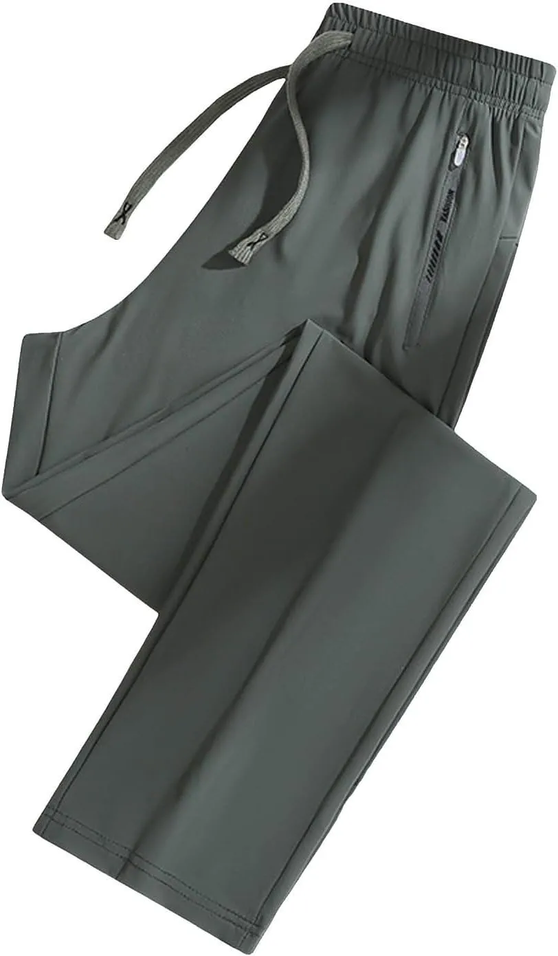 Flare Leg Pants for Women Dressy Linen Pants Wide Straight Leg with Pockets Drawstring Casual Linen Joggers for Women