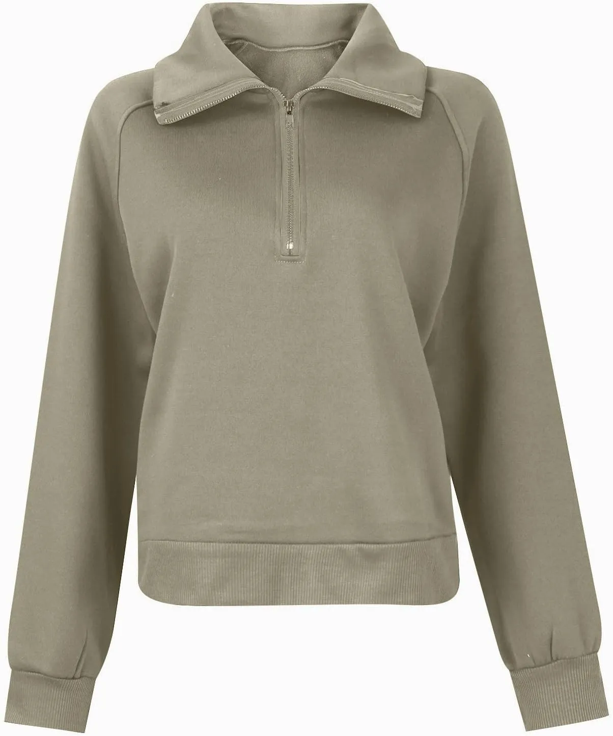 Fleece Half Zip Pullover Women Oversized Quarter Zip Sweatshirt Casual Long Sleeve Fall Sweatshirts Y2k Preppy Clothes