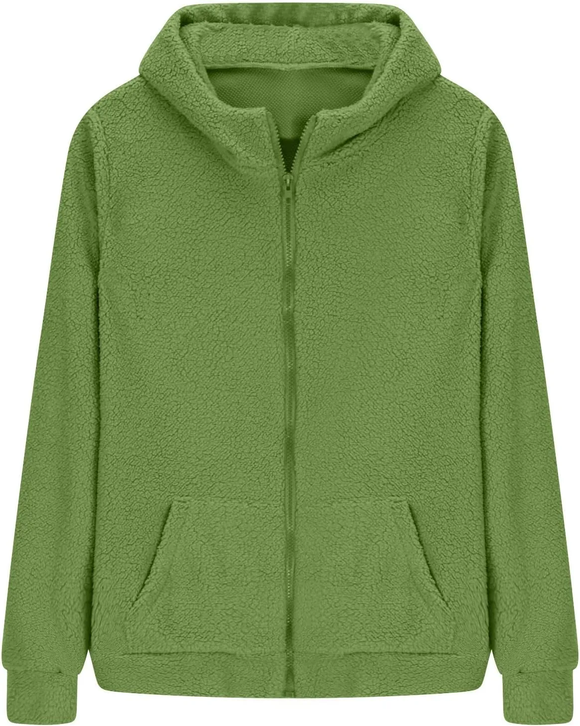 Fleece Hoodies for Women Trendy Zip up Long Sleeve Fuzzy Sherpa Jackets Casual Lightweight Cozy Warm Coat with Pocket