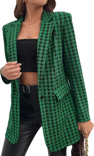 Floerns Women's Casual Long Sleeve Graphic Colorful Blazer Work Suit Jackets