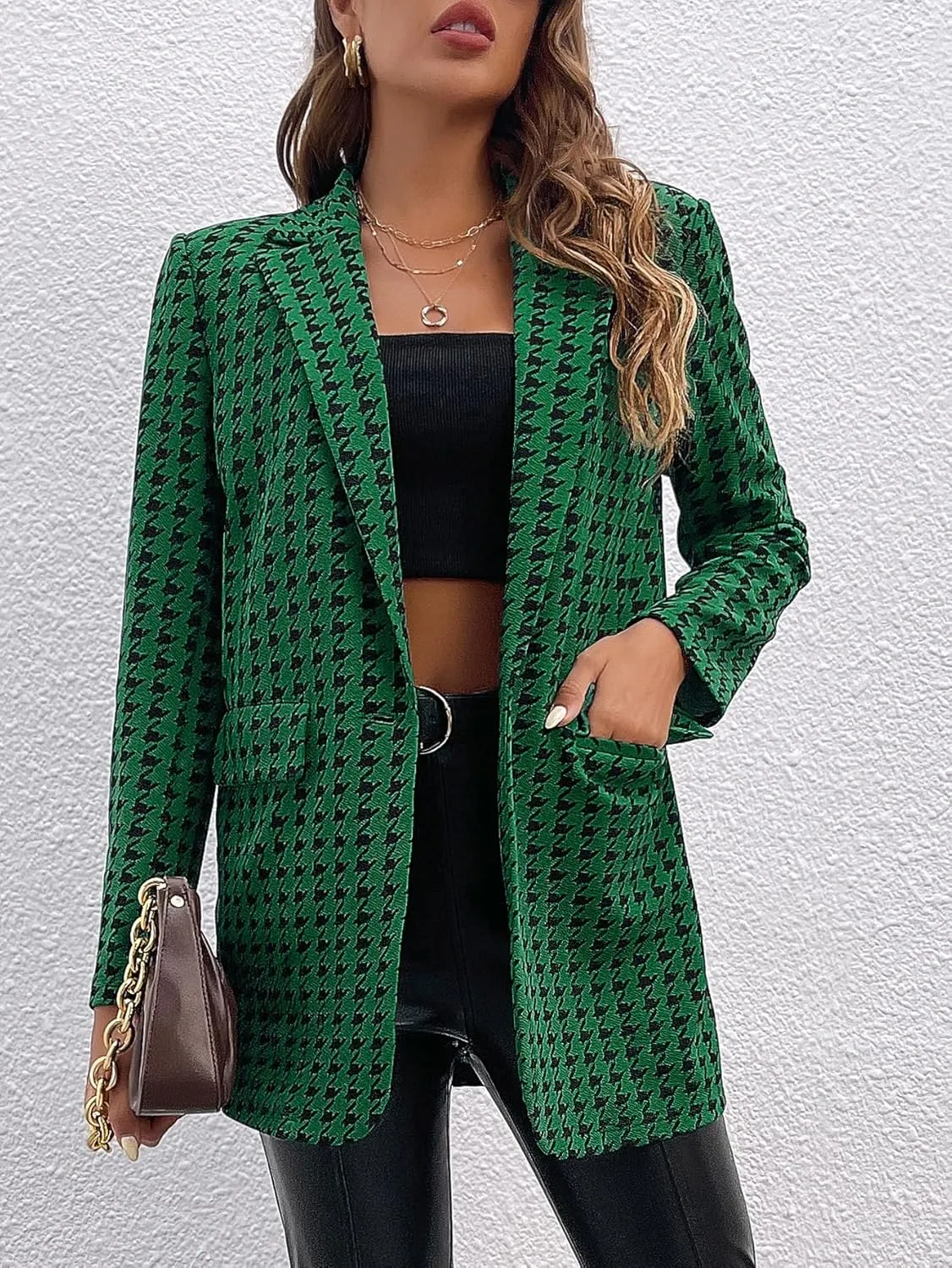 Floerns Women's Casual Long Sleeve Graphic Colorful Blazer Work Suit Jackets