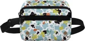 FOR U DESIGNS Cow Print Cute Fanny Pack for Girls Fashion Waist Packs Small Crossbody Bag for School Travel Workout Running Belt Bag