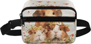 FOR U DESIGNS Girls Fanny Pack 6-8 Small Belt Bag Cute Cross Body Bag Fashion Waist Packs Guinea Pig Print Travel Crossbody Bag for School