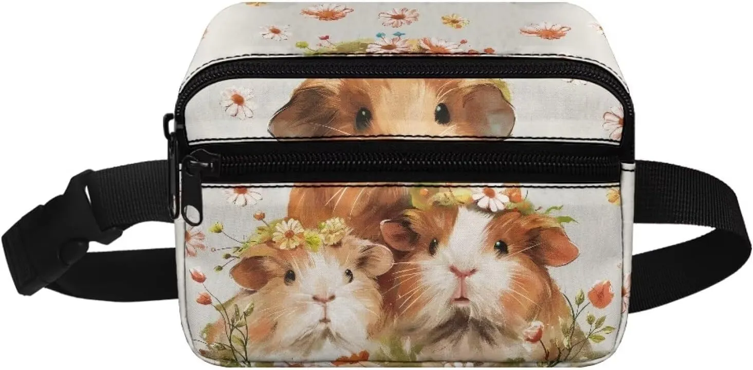 FOR U DESIGNS Girls Fanny Pack 6-8 Small Belt Bag Cute Cross Body Bag Fashion Waist Packs Guinea Pig Print Travel Crossbody Bag for School