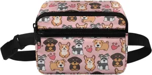 FOR U DESIGNS Girls Fanny Pack Purse Ages 8-12 Fashion Waist Packs Cute Crossbody Bag for School Travel Running Hiking Fanny Packs Dog Belt Bag