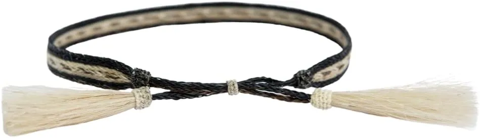 Gamboa Natural Horsehair Hat Bands for Cowboy and Cowgirl Hats Men and Women Western Hat Bands