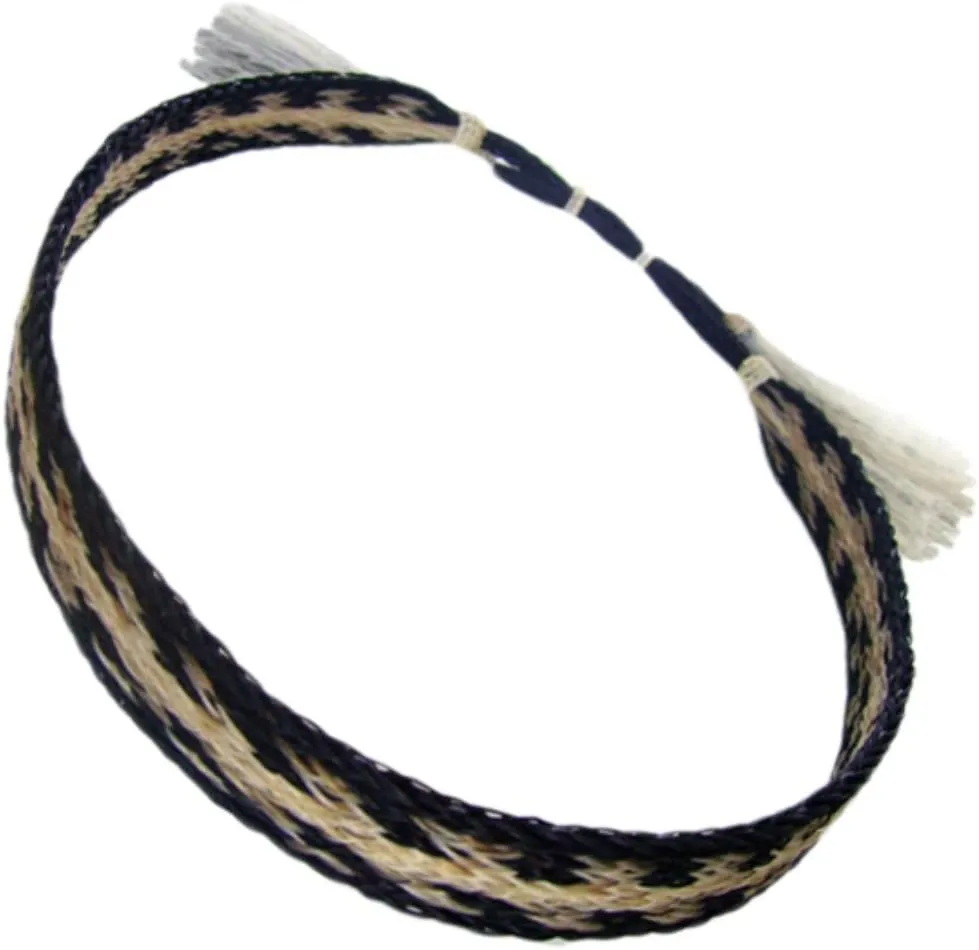 Gamboa Natural Horsehair Hat Bands for Cowboy and Cowgirl Hats Men and Women Western Hat Bands