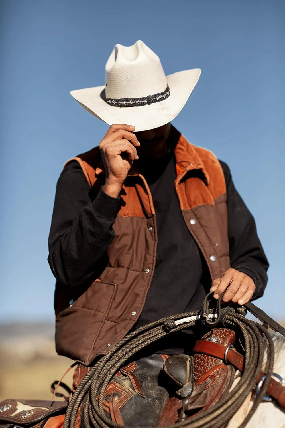Gamboa Natural Horsehair Hat Bands for Cowboy and Cowgirl Hats Men and Women Western Hat Bands