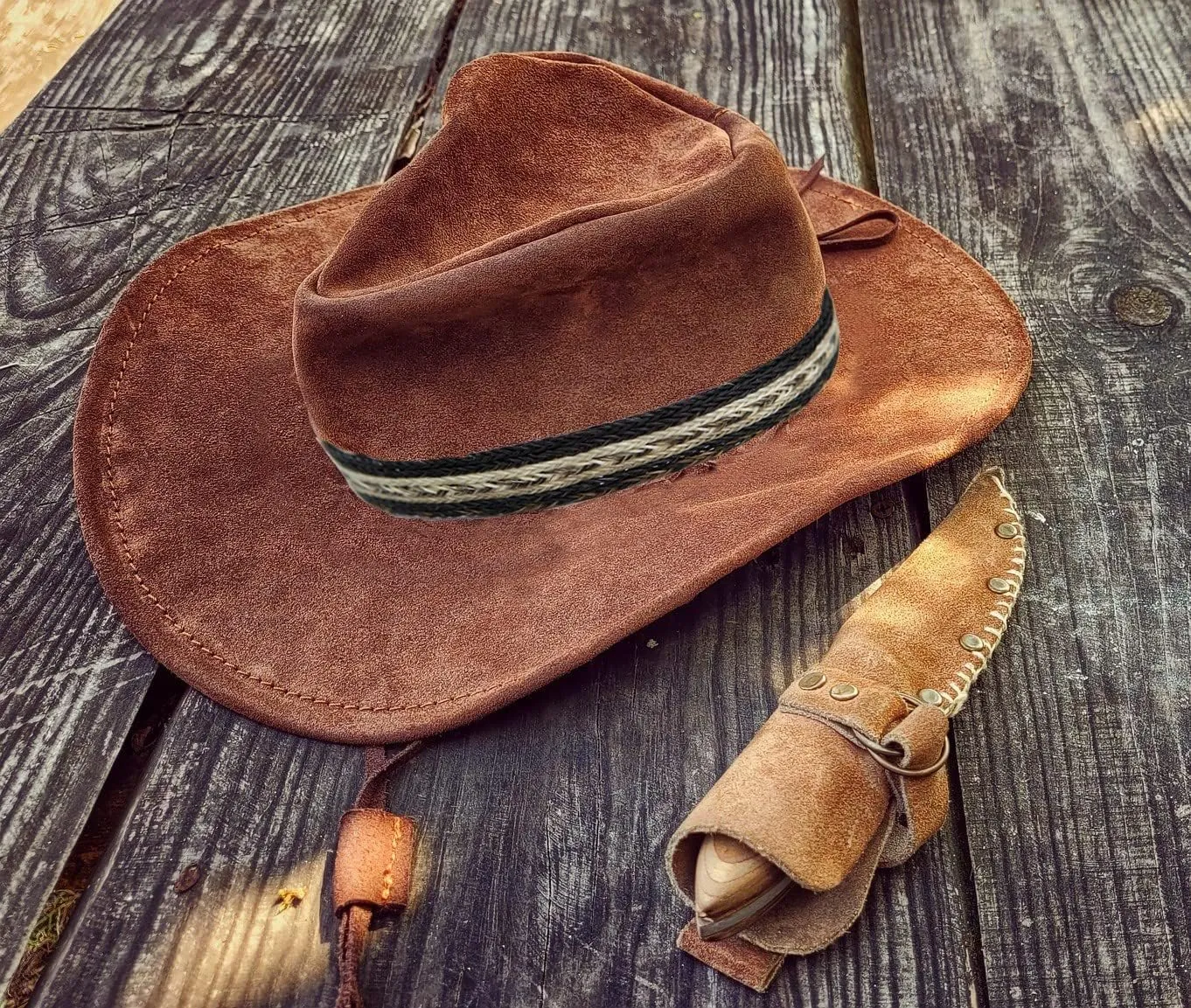 Gamboa Natural Horsehair Hat Bands for Cowboy and Cowgirl Hats Men and Women Western Hat Bands