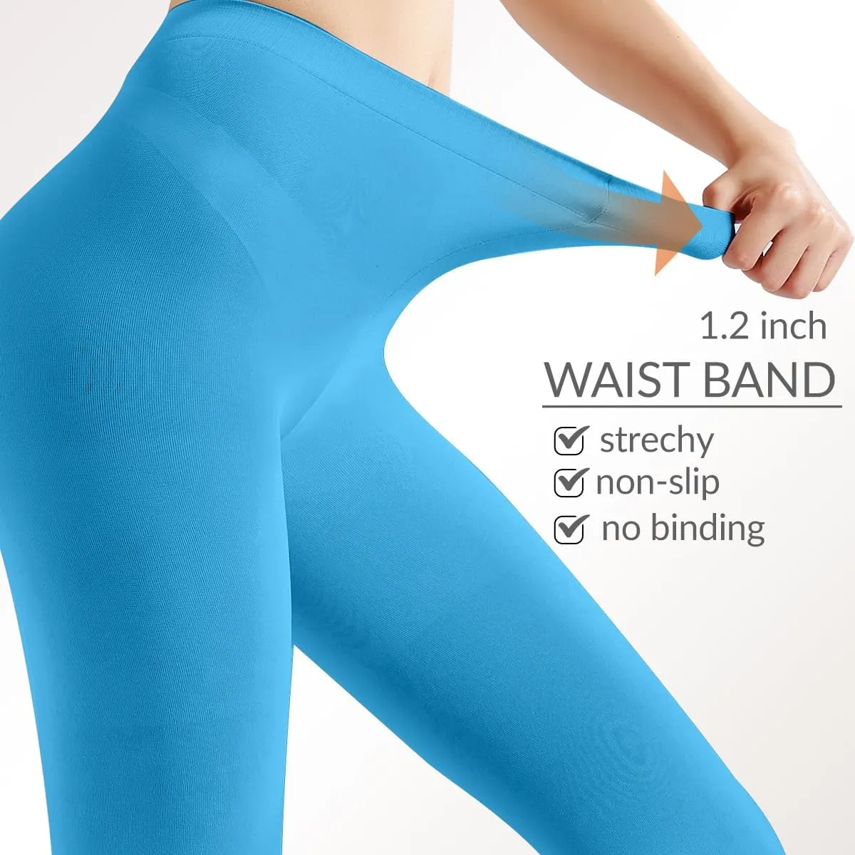 G&Y Opaque Tights for Women - 70D Control Top Pantyhose Running Yoga Leggings Athletic Pants