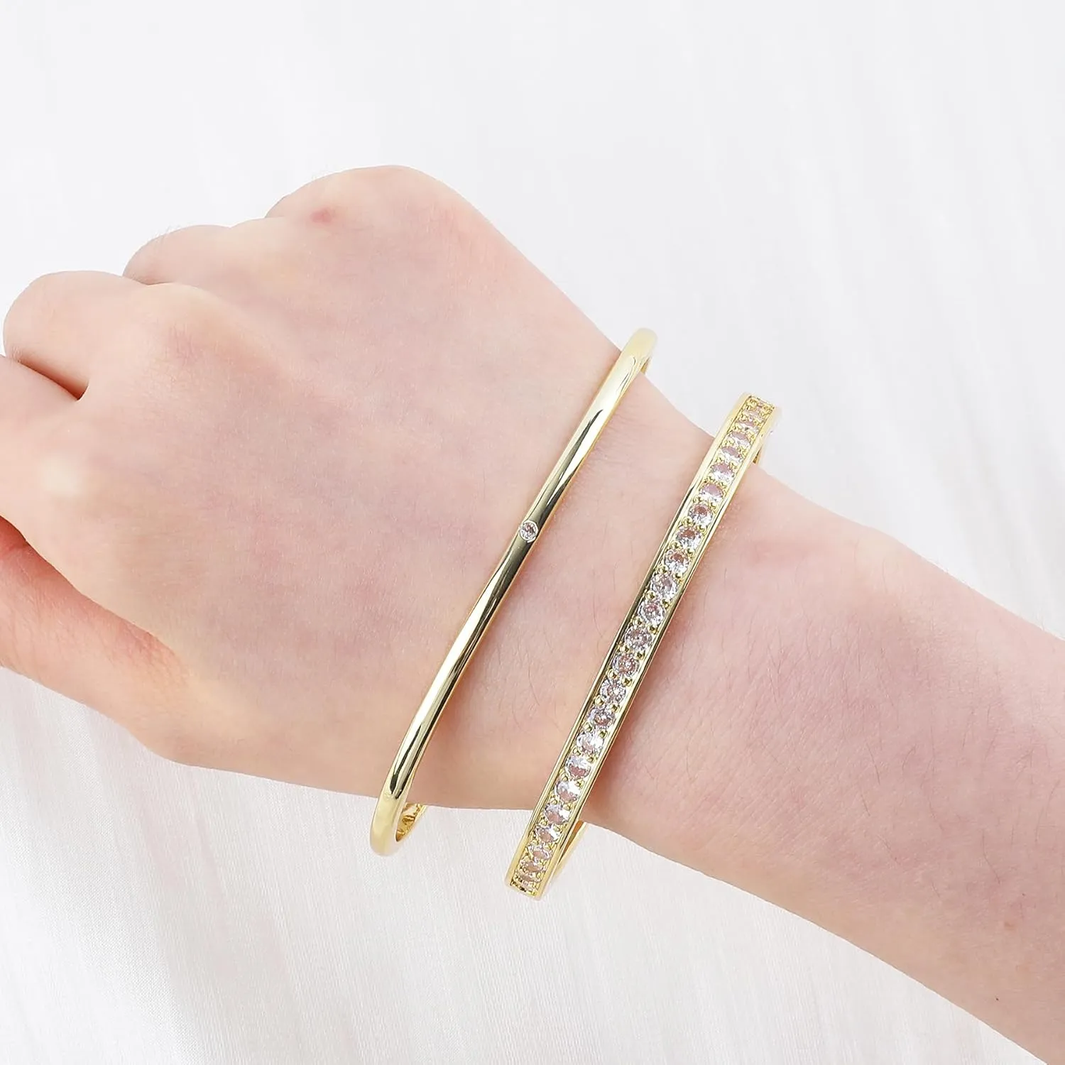 Gold Bracelets Set for Women 14K Gold Plated Stackable Twisted Bangle Rolo Chain Bracelets Layered Diamond Cubic Zirconia Charm Cuban Chain Gold Ball Beads Stretch Bracelets Trendy Jewelry Gift