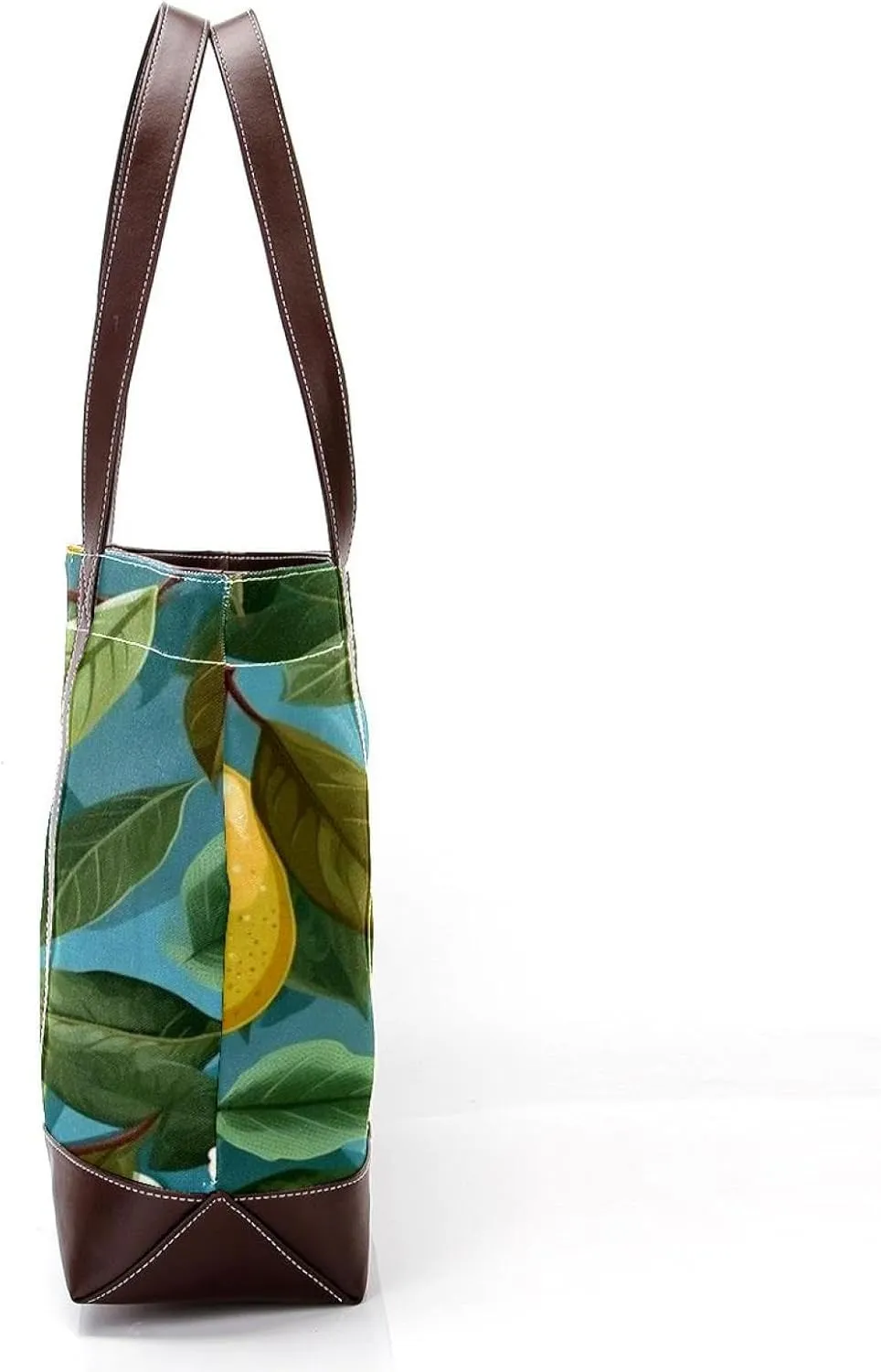 Green Leaves and Yellow Pears-1926 Shoulder Purses for Women Large Soft Washed Leather Purses and Durable Handbags