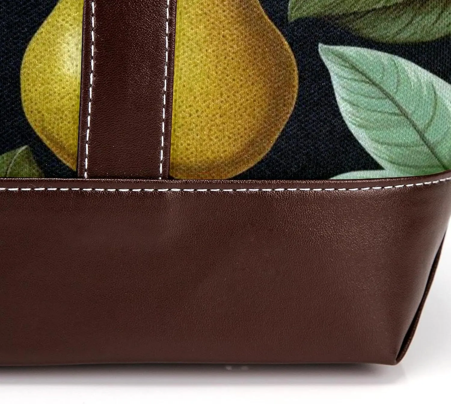 Green Leaves and Yellow Pears-1926 Shoulder Purses for Women Large Soft Washed Leather Purses and Durable Handbags