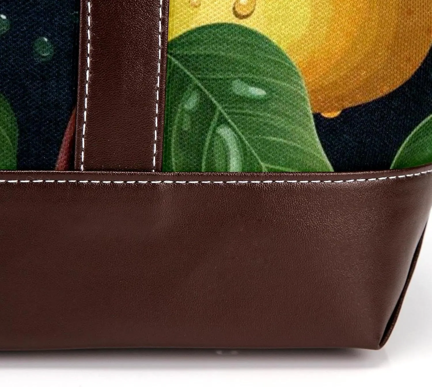 Green Leaves and Yellow Pears-1926 Shoulder Purses for Women Large Soft Washed Leather Purses and Durable Handbags