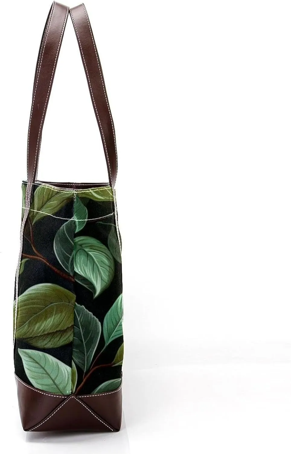 Green Leaves and Yellow Pears-1926 Shoulder Purses for Women Large Soft Washed Leather Purses and Durable Handbags