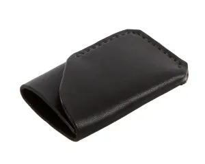 H B CARD LEATHER WALLET | BLACK LEATHER WALLET