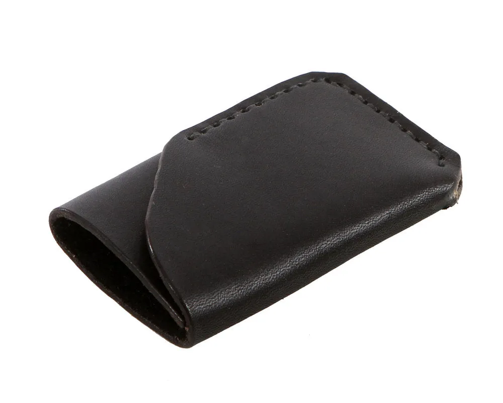 H B CARD LEATHER WALLET | BLACK LEATHER WALLET