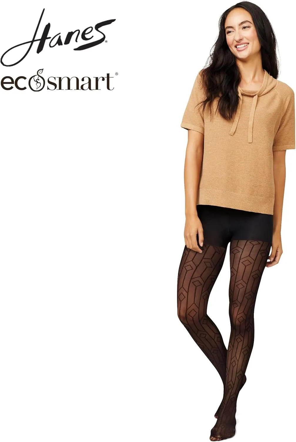 Hanes Women's Sheer Art Deco Control Top Tight