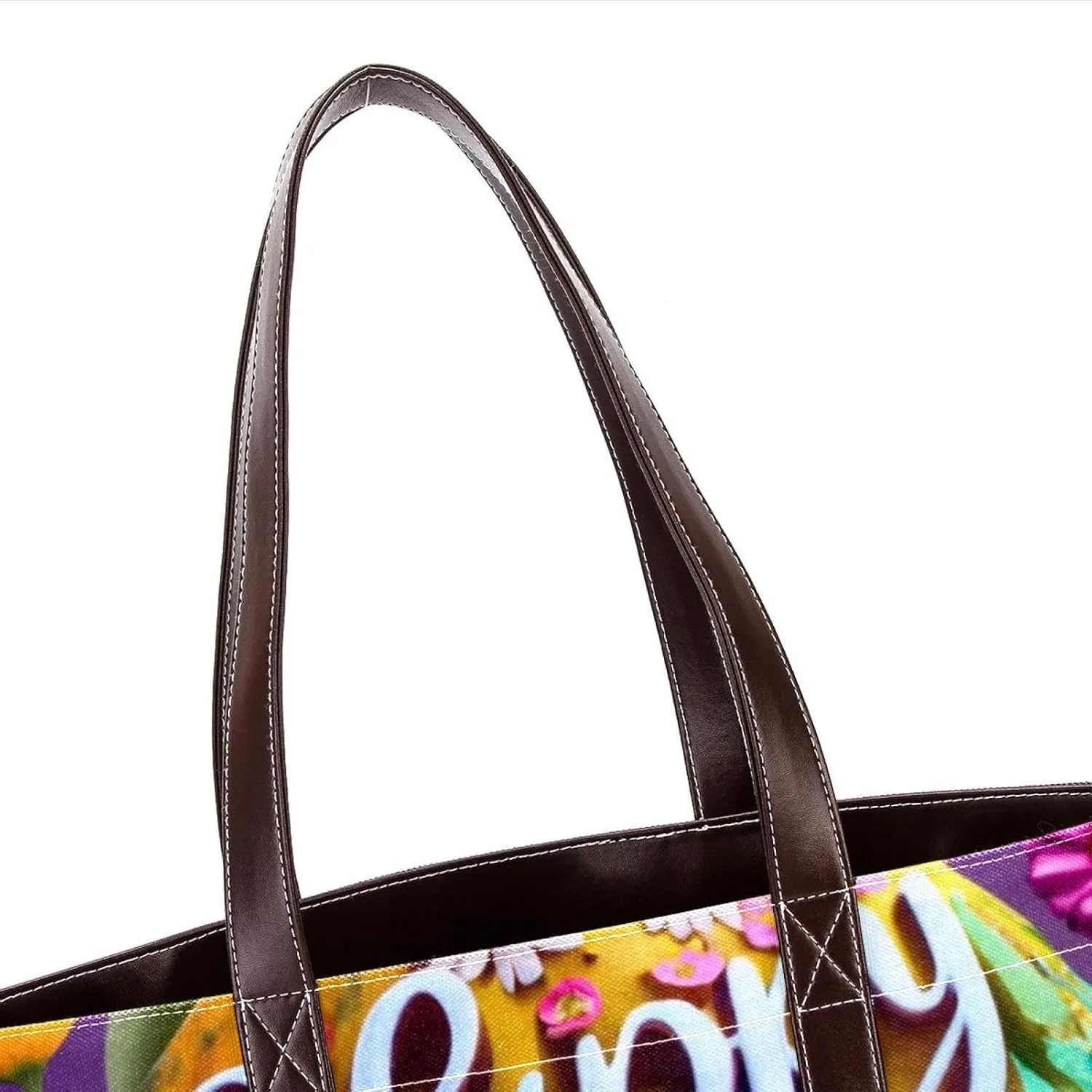 Happy Easter Creative Font-1200 Shoulder Purses for Women Large Soft Washed Leather Purses and Durable Handbags