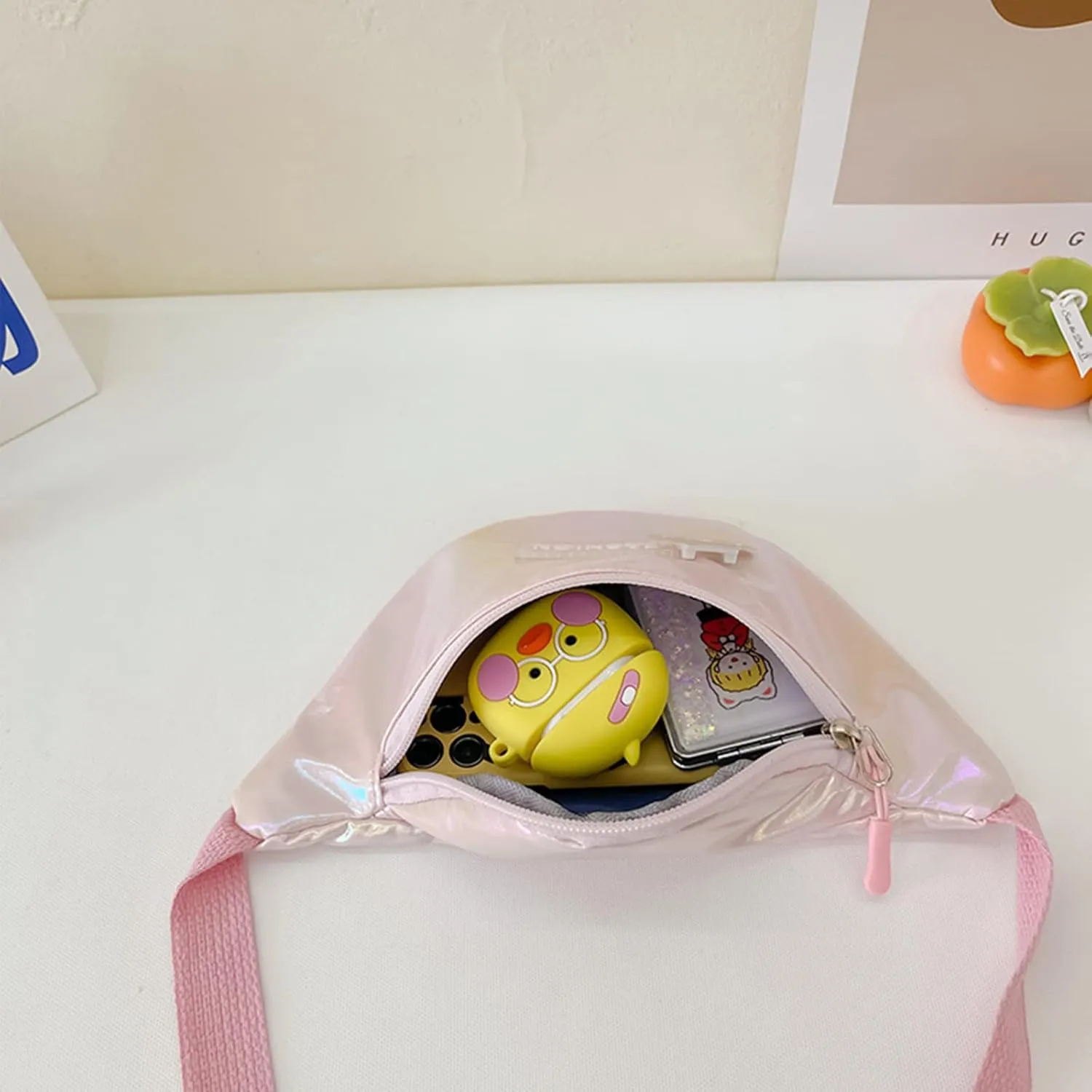 Holographic Kids Girls Boys Wasit Bags Fanny Pack Children Bum Bag Crossbody Chest Bag for Running, Cycling, Trip