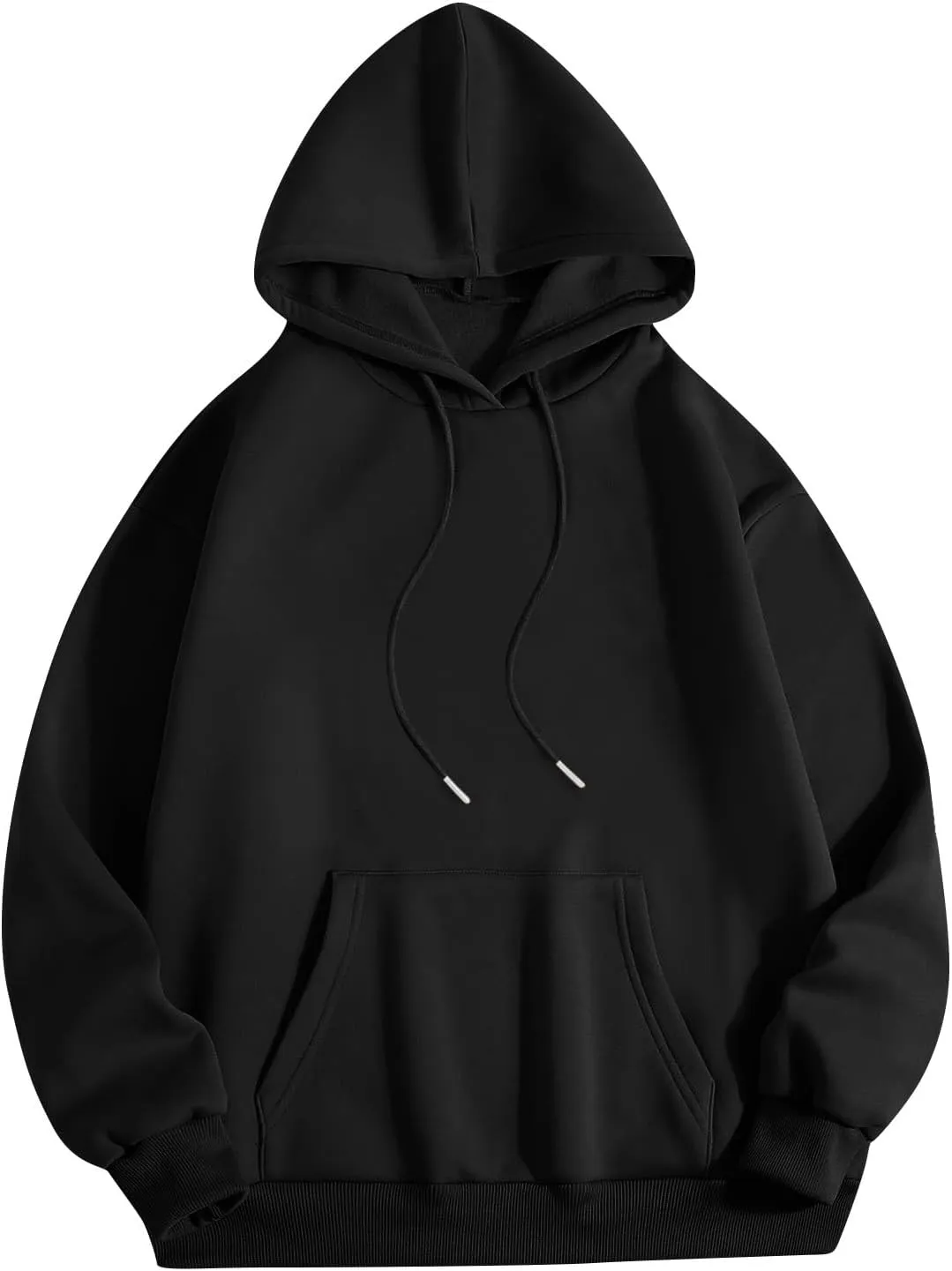 Hoodies Aesthetic Thicc and Tired Shape Printed Christian Pullover Hoodie with Pocket Drop Shoulder Loose Fit Fall Winter