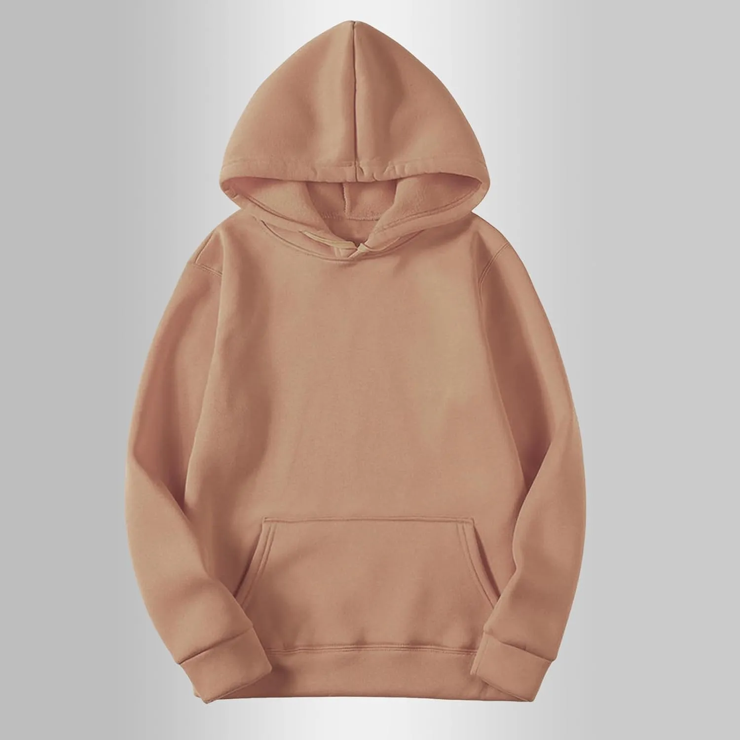Hoodies for Women Solid Basic Fleece Hoodie Sweatshirt Long Sleeve Comfy Casual Pullover Sweatshirts Fall Outfits 2024