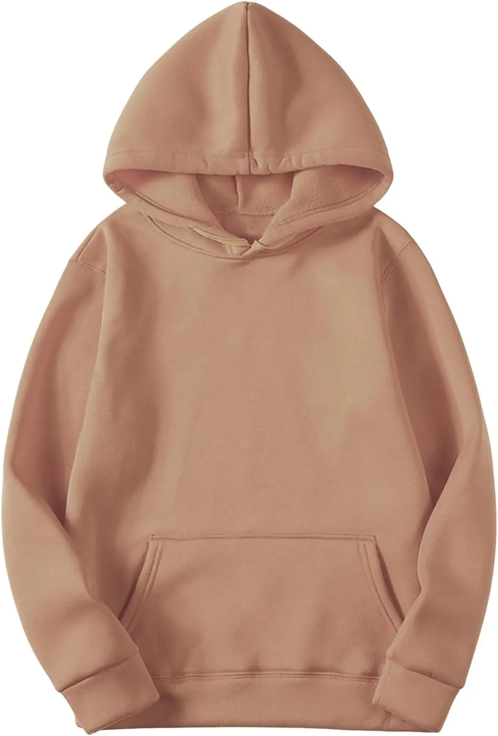 Hoodies for Women Solid Basic Fleece Hoodie Sweatshirt Long Sleeve Comfy Casual Pullover Sweatshirts Fall Outfits 2024