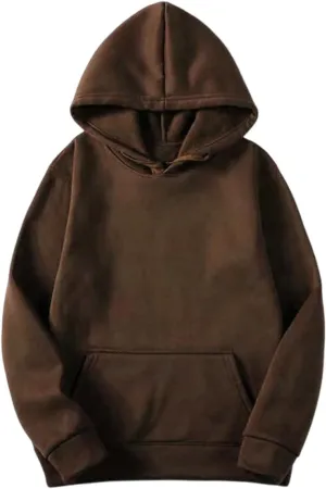 Hoodies for Women Solid Basic Fleece Hoodie Sweatshirt Long Sleeve Comfy Casual Pullover Sweatshirts Fall Outfits 2024