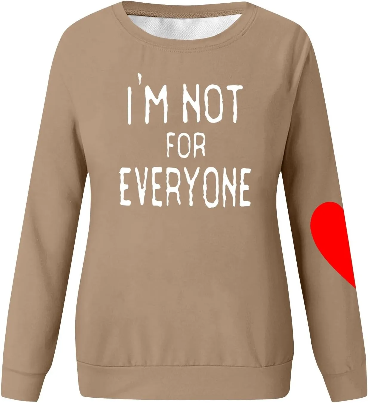 Im Not For Everyone Sweatshirt,Women'S Casual Fashion Valentine'S Day Print Long Sleeve O-Neck Sweatshirts Pullover Top