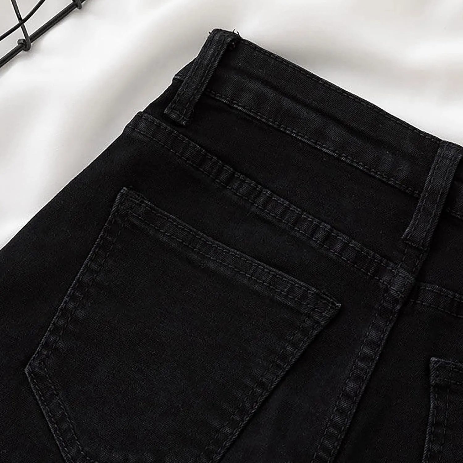 Jean Shorts for Women Summer Casual Loose Fit Elastic High Waisted Shorts Fashion Comfort Wide Leg Shorts with Pockets