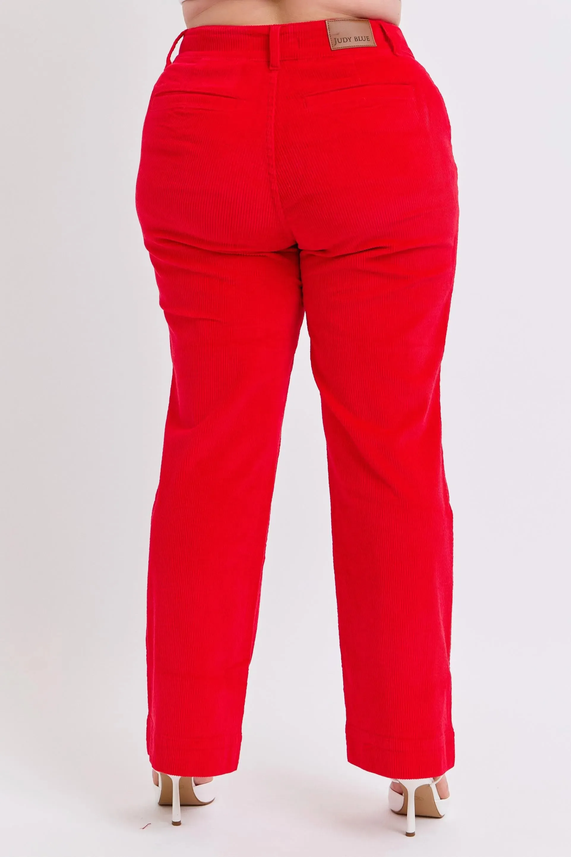 Judy Blue Plus Size High Waist Corduroy Trouser Wide
