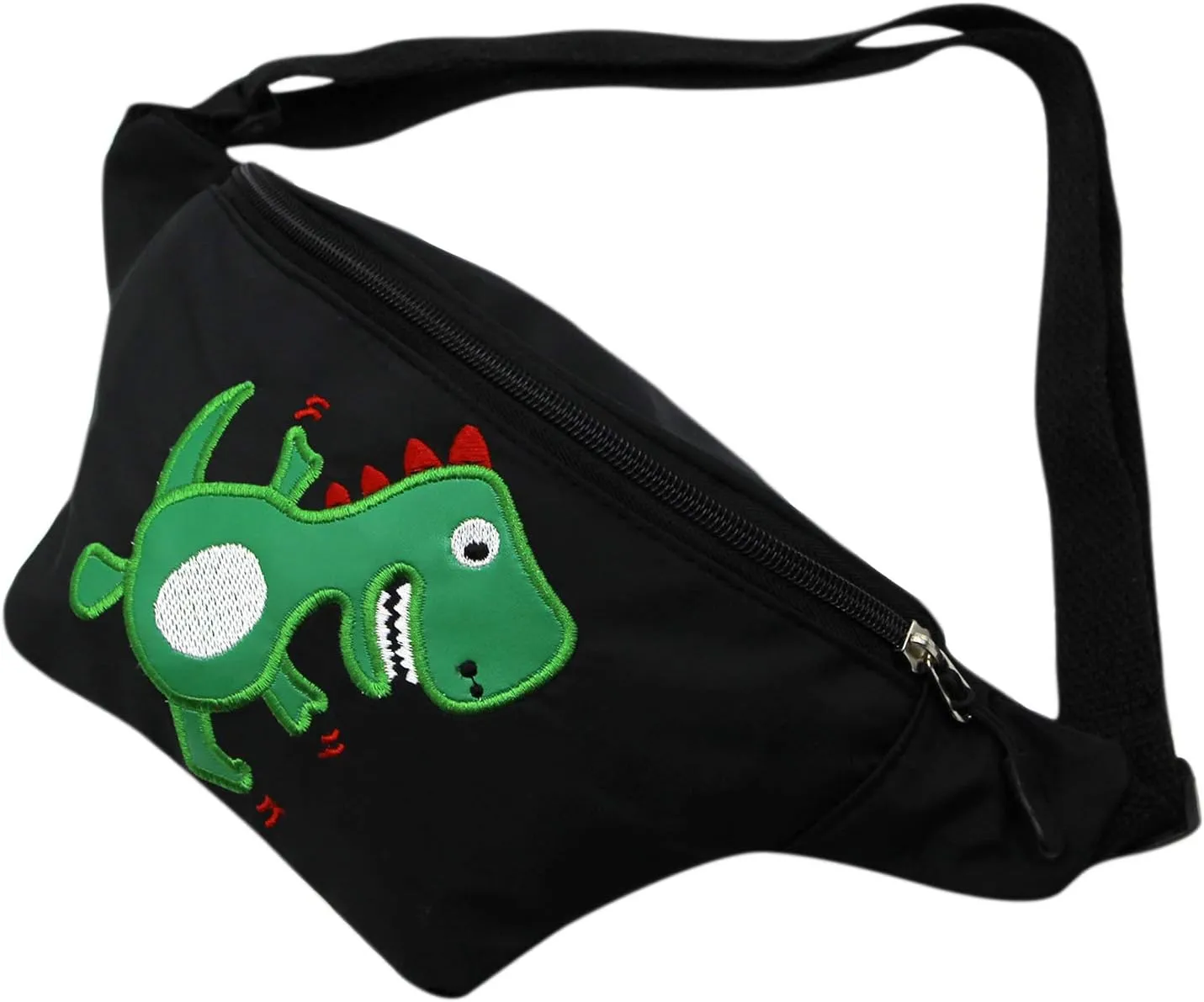 Kids Baby Boys Girls Fanny Pack Cartoon Dinosaur Purse Waist Pack Belt Bum Bag for Travel,Hiking,Sports (Black)