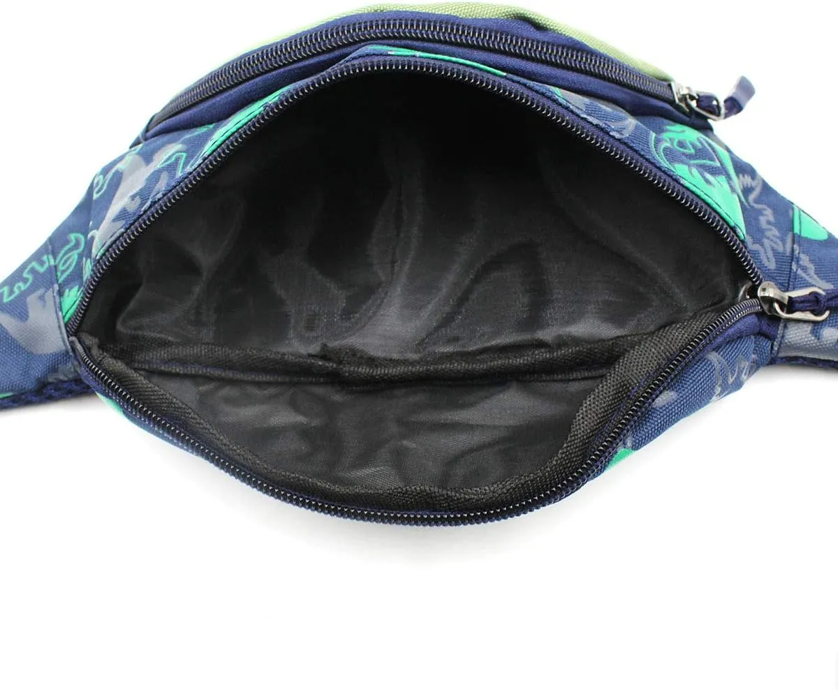 Kids Baby Boys Girls Fanny Pack Cartoon Dinosaur Unicorn Purse Waist Pack Belt Bum Bag for Travel,Hiking,Sports