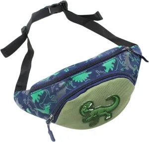 Kids Boys Girls Fanny Pack Cartoon Dinosaur Purse Waist Pack Belt Bum Bag for Travel,Hiking,Sports