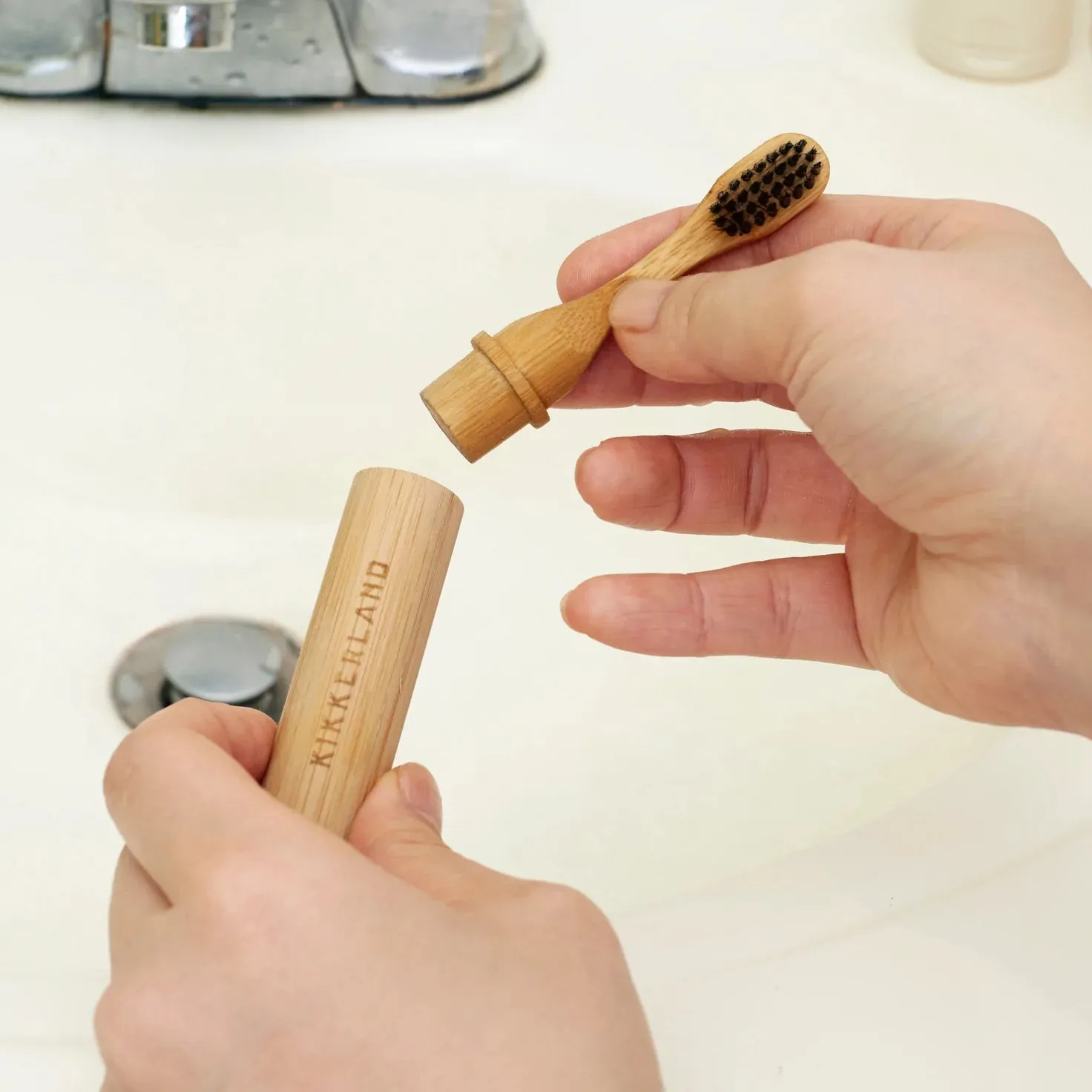 Kikkerland On-the-Go Bamboo Toothbrush