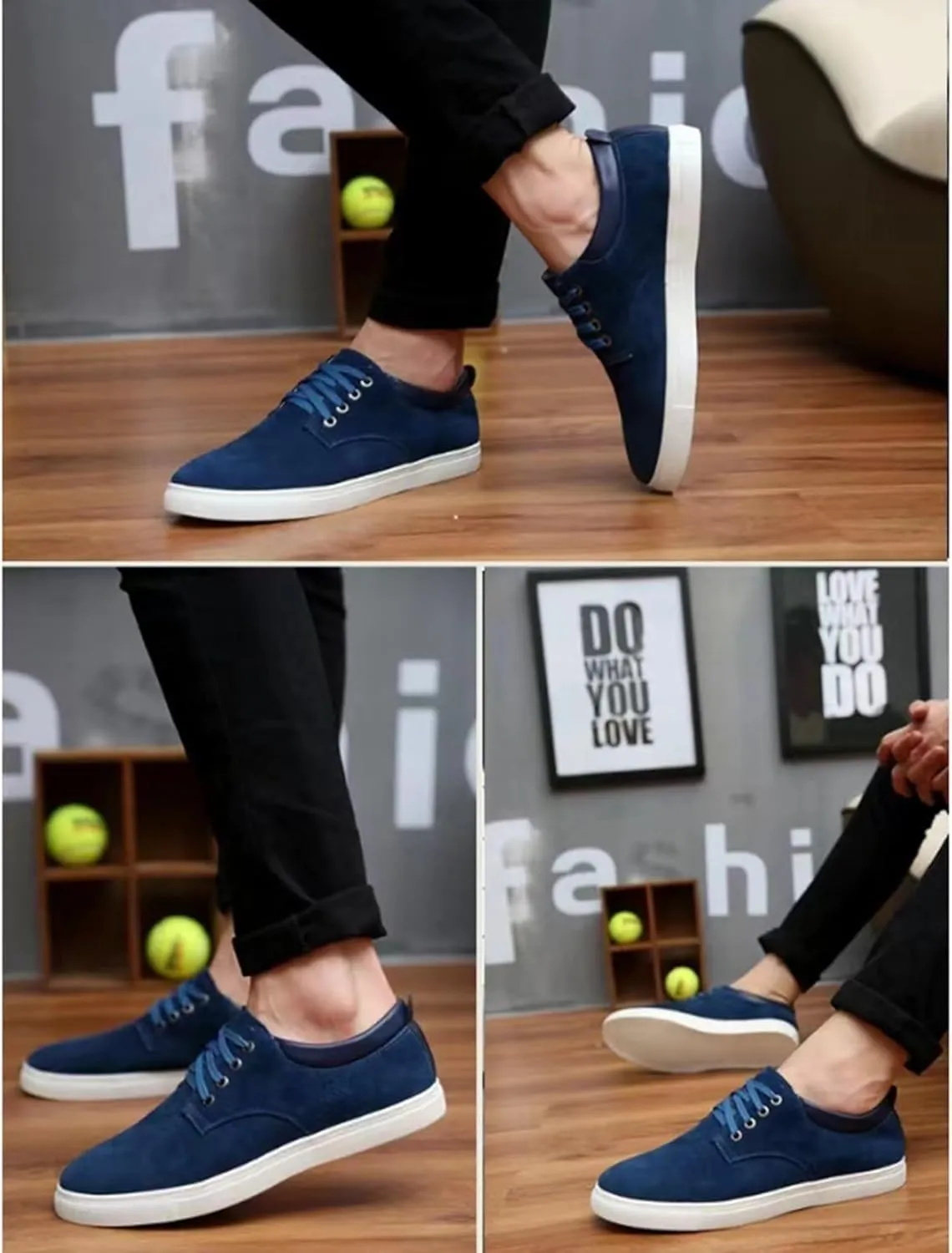 KtEli Men's Sneakers Lace-Up Lightweight Casual Walking Shoes??Mens Canvas Shoes Classic Men's Canvas Sneakers Low Top Shoes??Lace up Comfortable Skate Casual Shoes (Color : Blue, Size : 48)