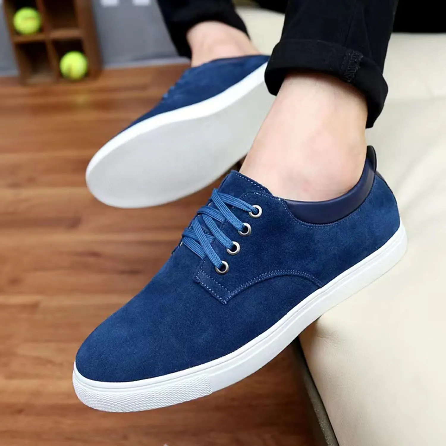 KtEli Men's Sneakers Lace-Up Lightweight Casual Walking Shoes??Mens Canvas Shoes Classic Men's Canvas Sneakers Low Top Shoes??Lace up Comfortable Skate Casual Shoes (Color : Blue, Size : 48)