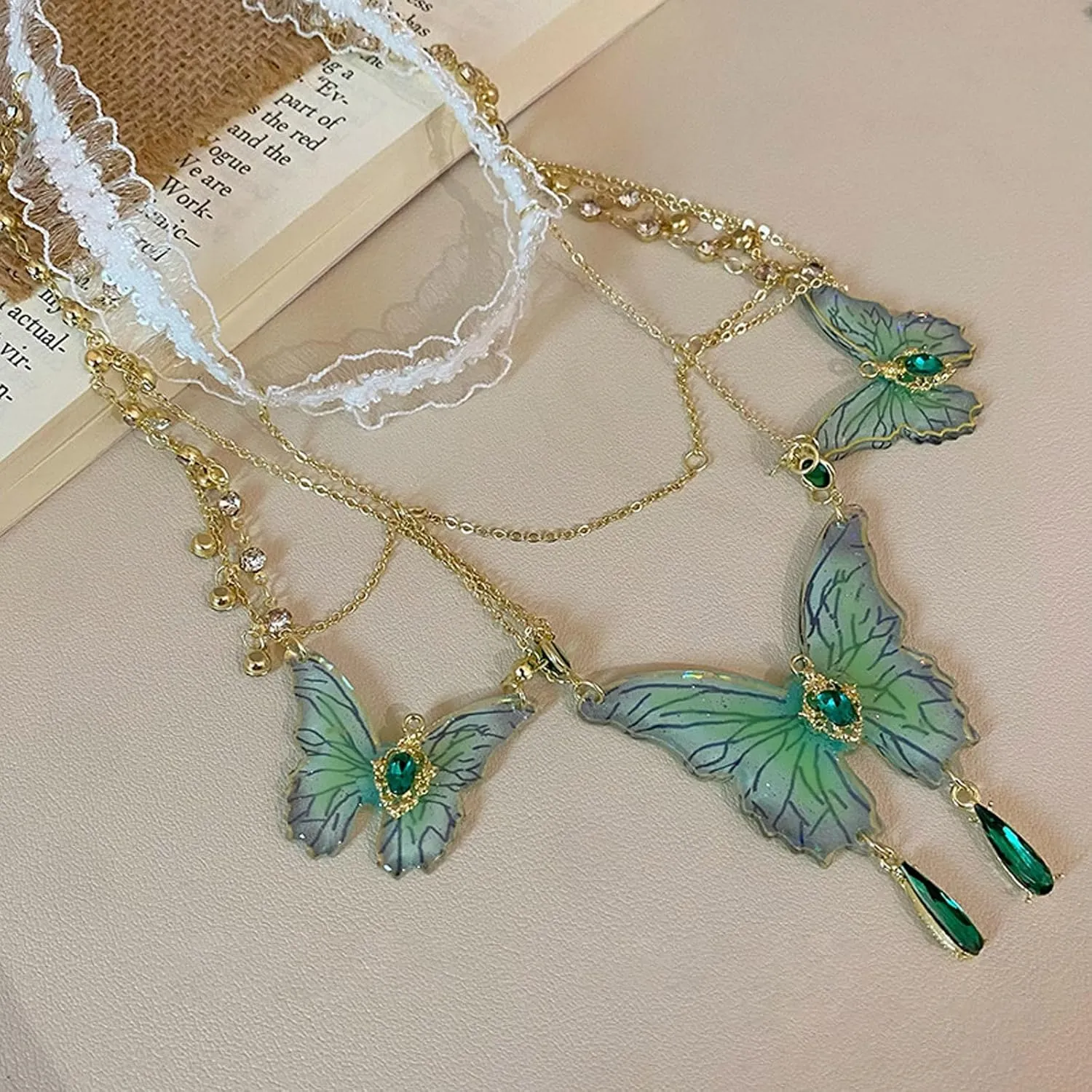 Lace Butterfly Tassels Thigh Jewelry, Adjustable Sexy Layered Butterfly Leg Chains Body Chains, Festival Summer Beach Body Jewelry Gift for Party
