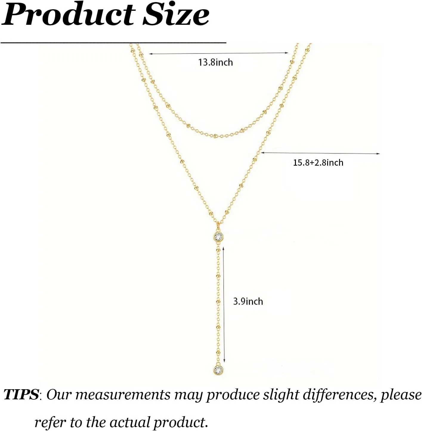Lariat Necklace for Women Gold Long Necklaces for Women Dainty Drop Necklace Layered Beaded Twist Chain Y Shaped Necklaces