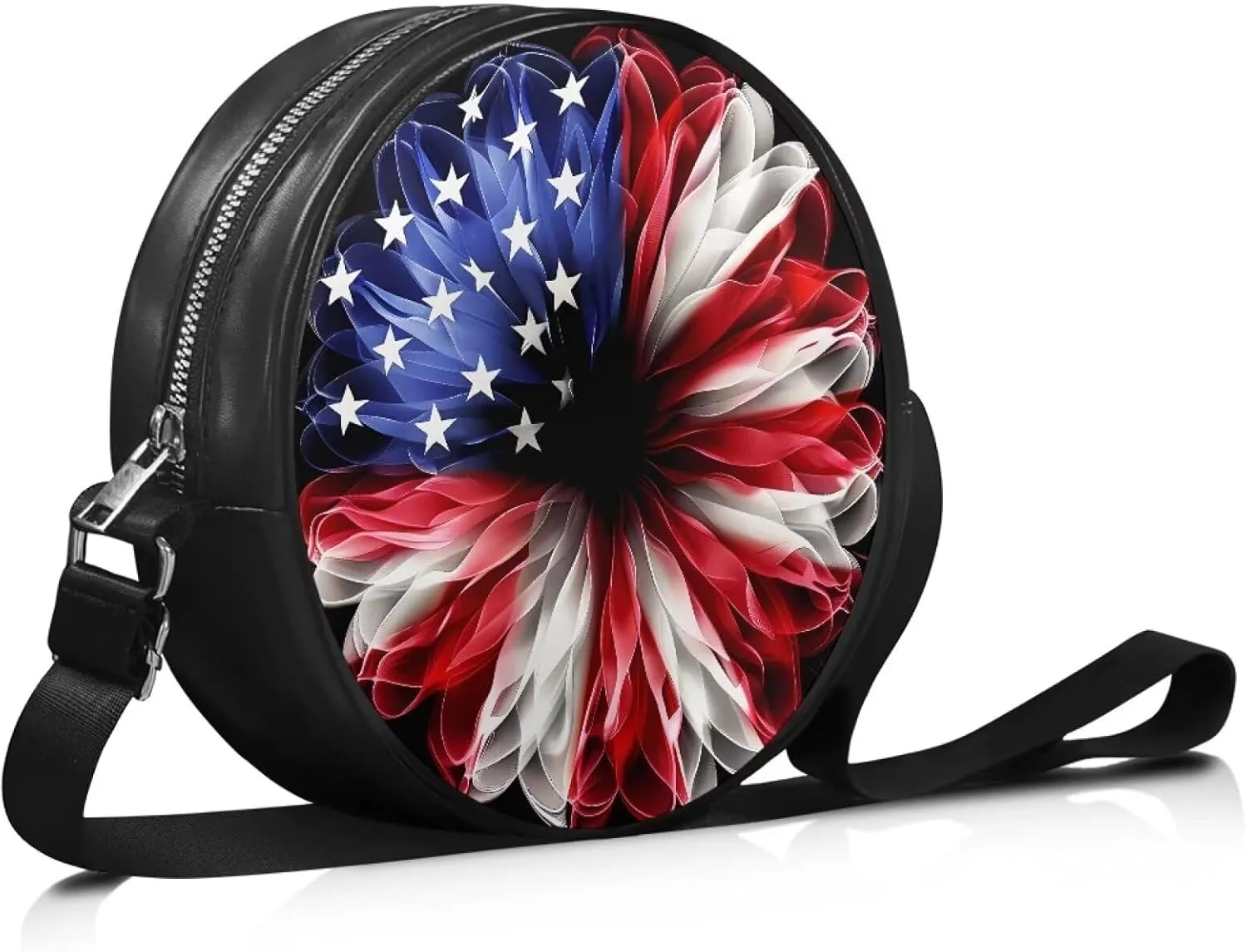 Leather Crossbody Bags for Women Girls Trendy Circle Cross Body Shoulder Bag Round Wallet