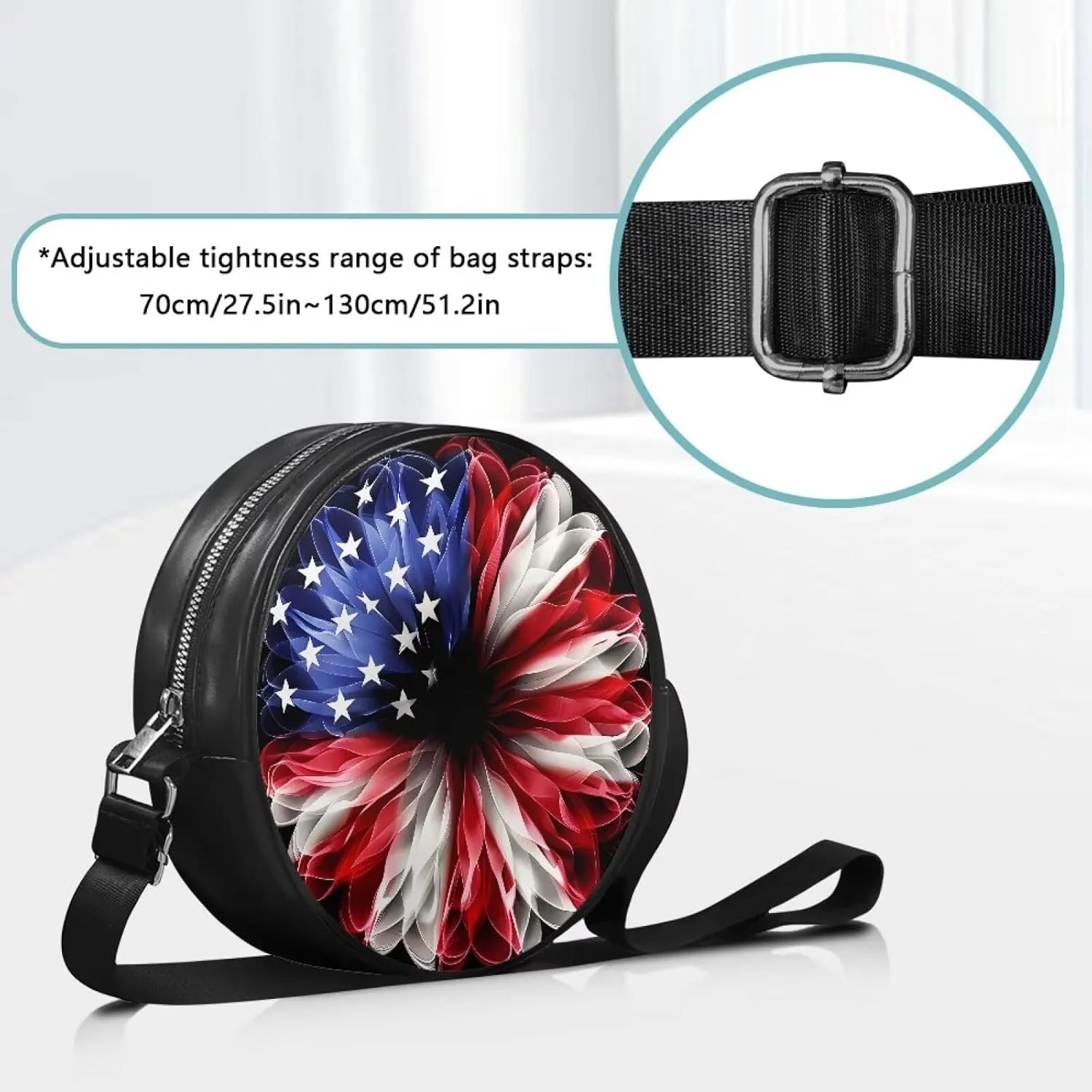 Leather Crossbody Bags for Women Girls Trendy Circle Cross Body Shoulder Bag Round Wallet
