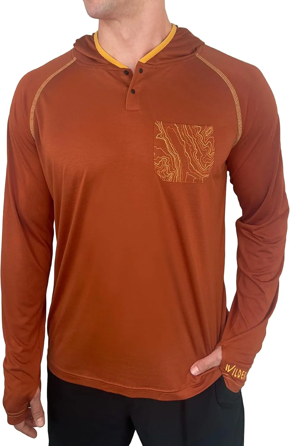 Lightweight Men's Hoodie | Bamboo Rayon Long Sleeve Sun Shirt | MTB Jersey