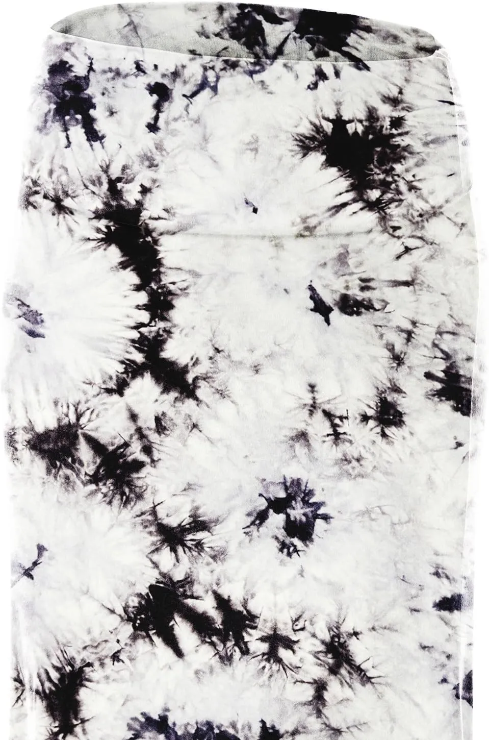 Lock and Love Women's Casual High Waist Solid/Tie Dye Fold Over Flowy Long Maxi Skirt